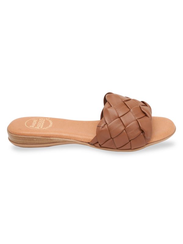 Andre Assous Woven Leather Flat Sandals